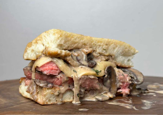 Mushroom Swiss Steak Sandwich