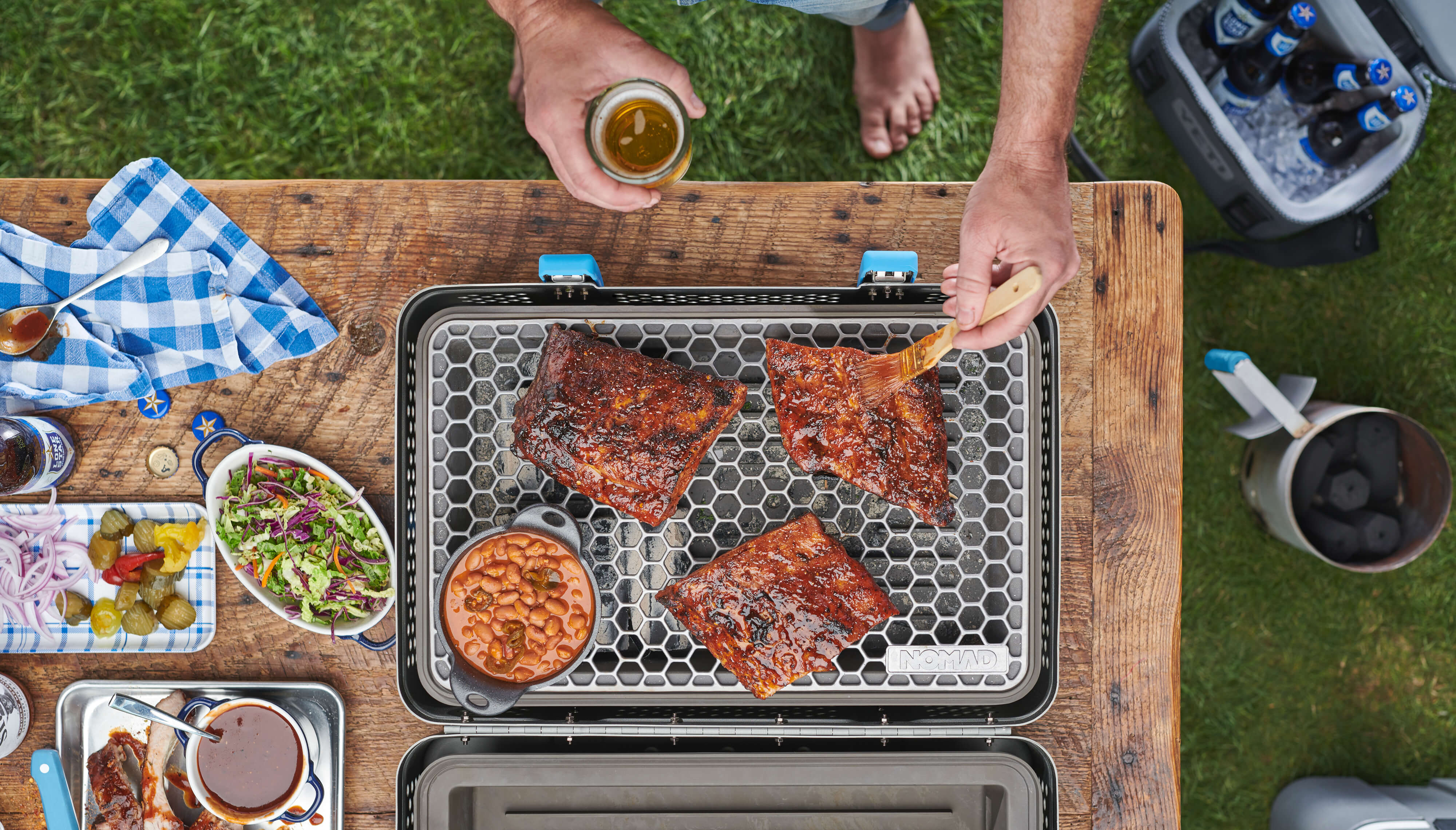 Ribs on the grill