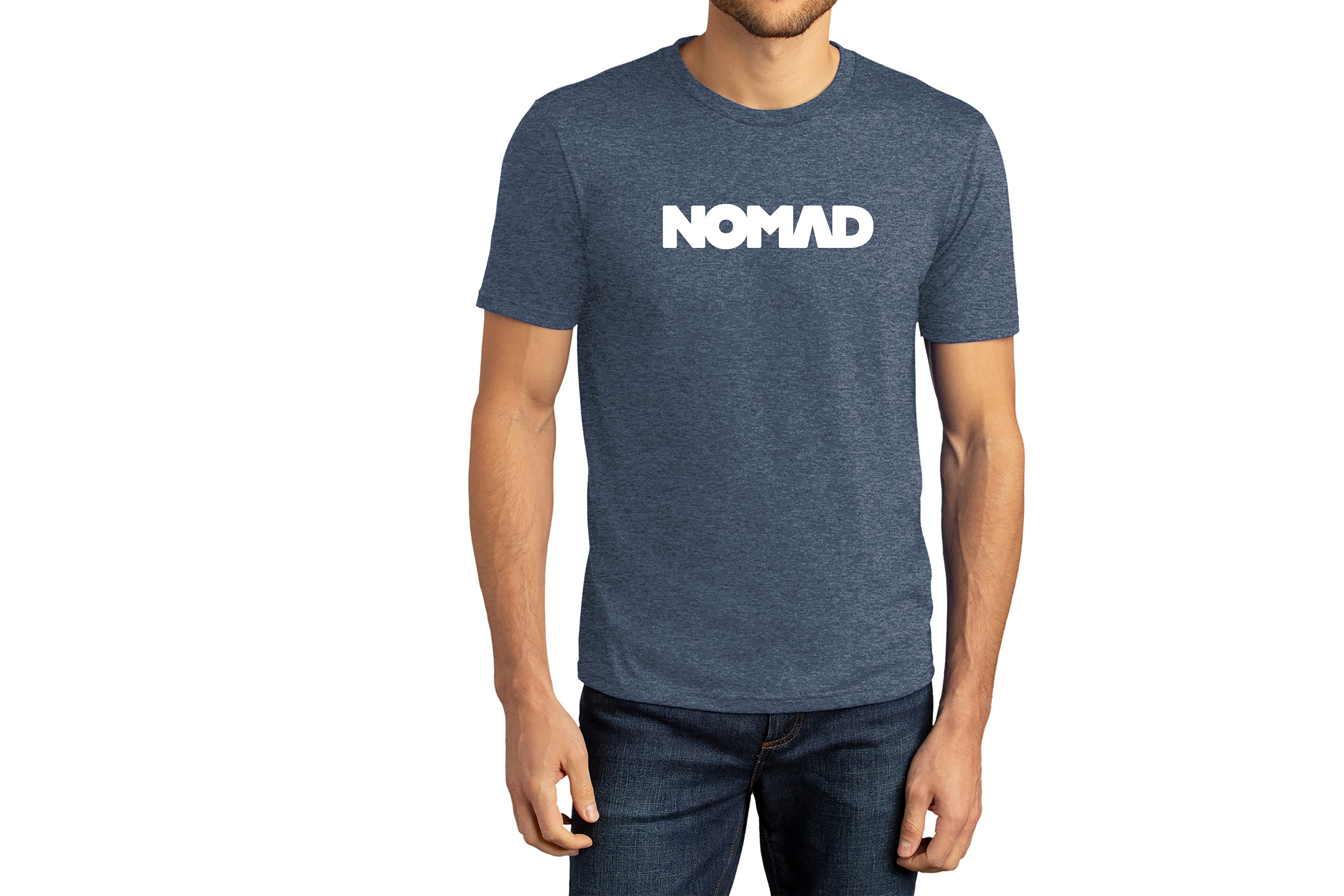 NOMAD Logo Tri-blend Tee (Blue)